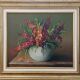Oil on canvas "Porcelain with Wallflowers"