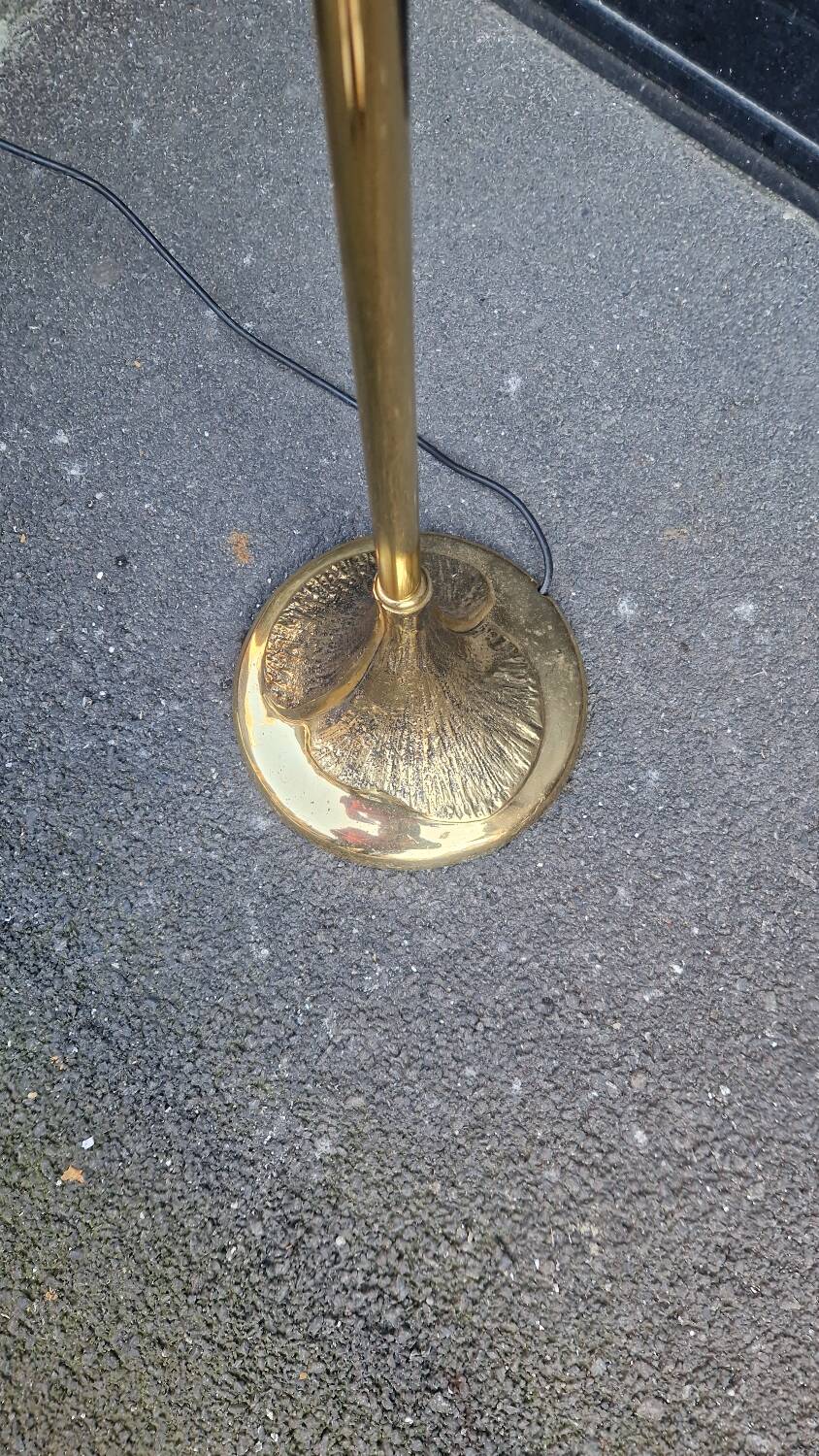 Flower floor lamp bronze sculpture 70's 80's