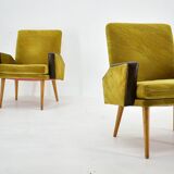 Midcentury Leather Armchairs Designed by Miroslav Navrátil, 1970s