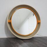 Space Age Plastic Mirror in the style of Specchio Allibert, 1970s