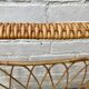 Vintage retro wicker magazine rack