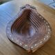 Vintage wooden fruit basket. Collection. Fruit shape.
