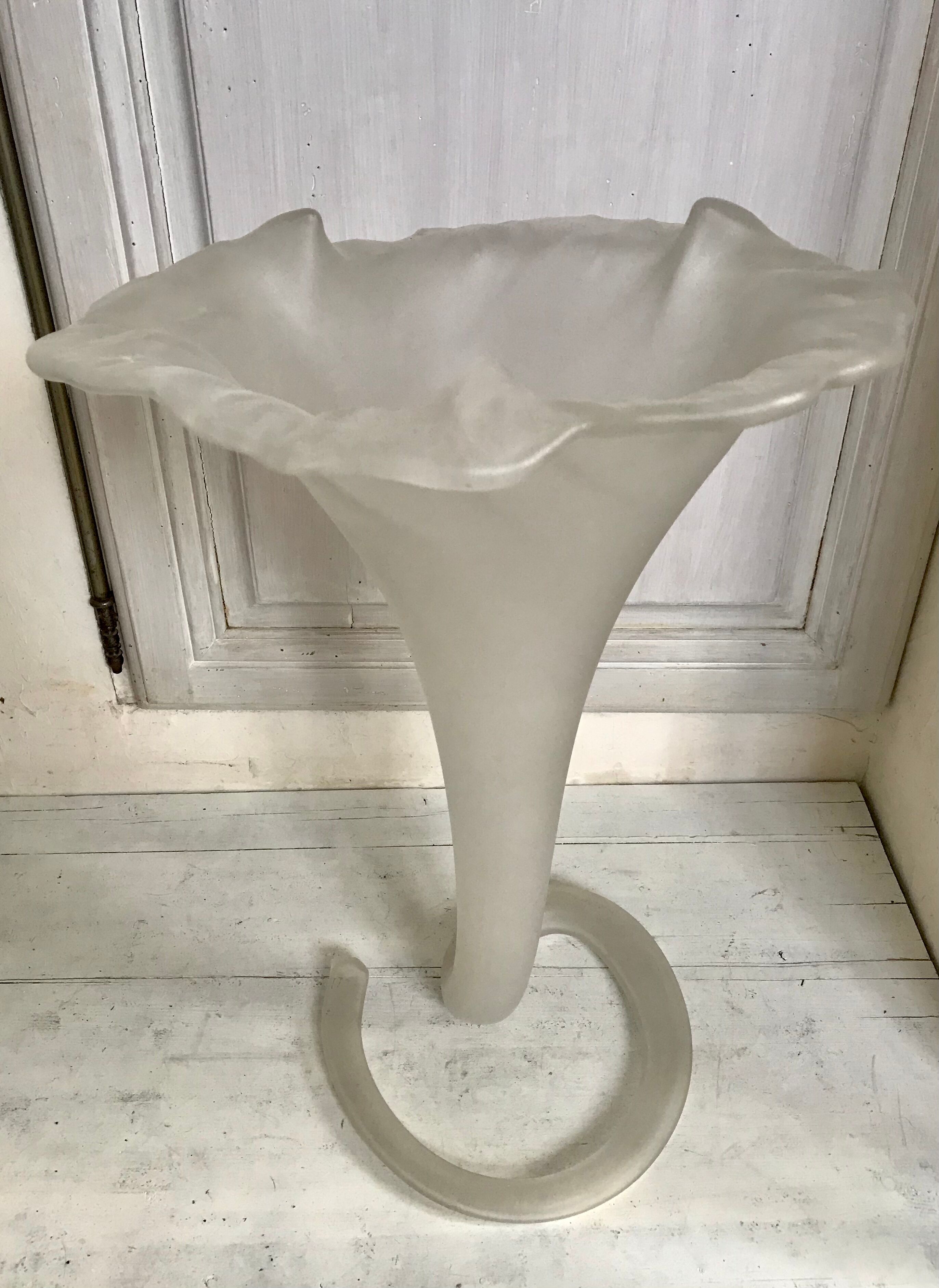 Art Nouveau style blown glass vase 50cm