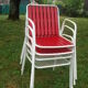 4 armchairs EMU model Rio Italian vintage 2 red and 2 white
