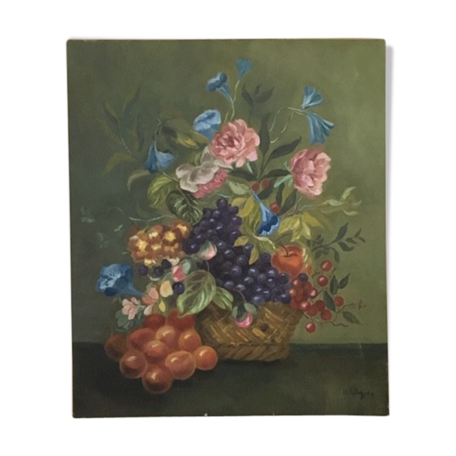 Fruit and Flowers Basket painting