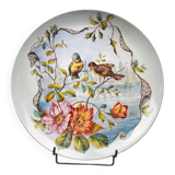 Decorative dish in Limoges porcelain, hand-painted decoration – late 19th century