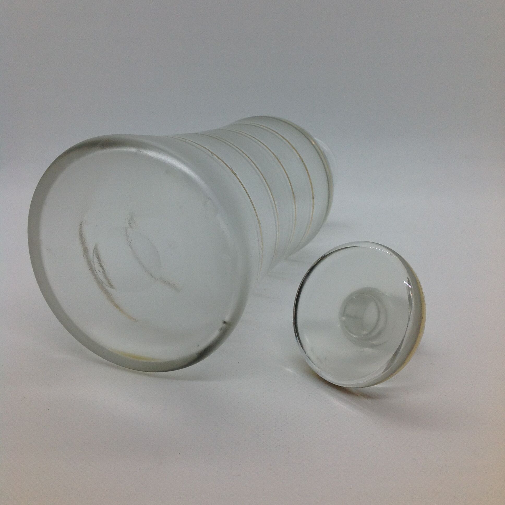 Glass and gold liqueur carafe