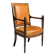 Fauteuil français en cuir du 19ème siècle