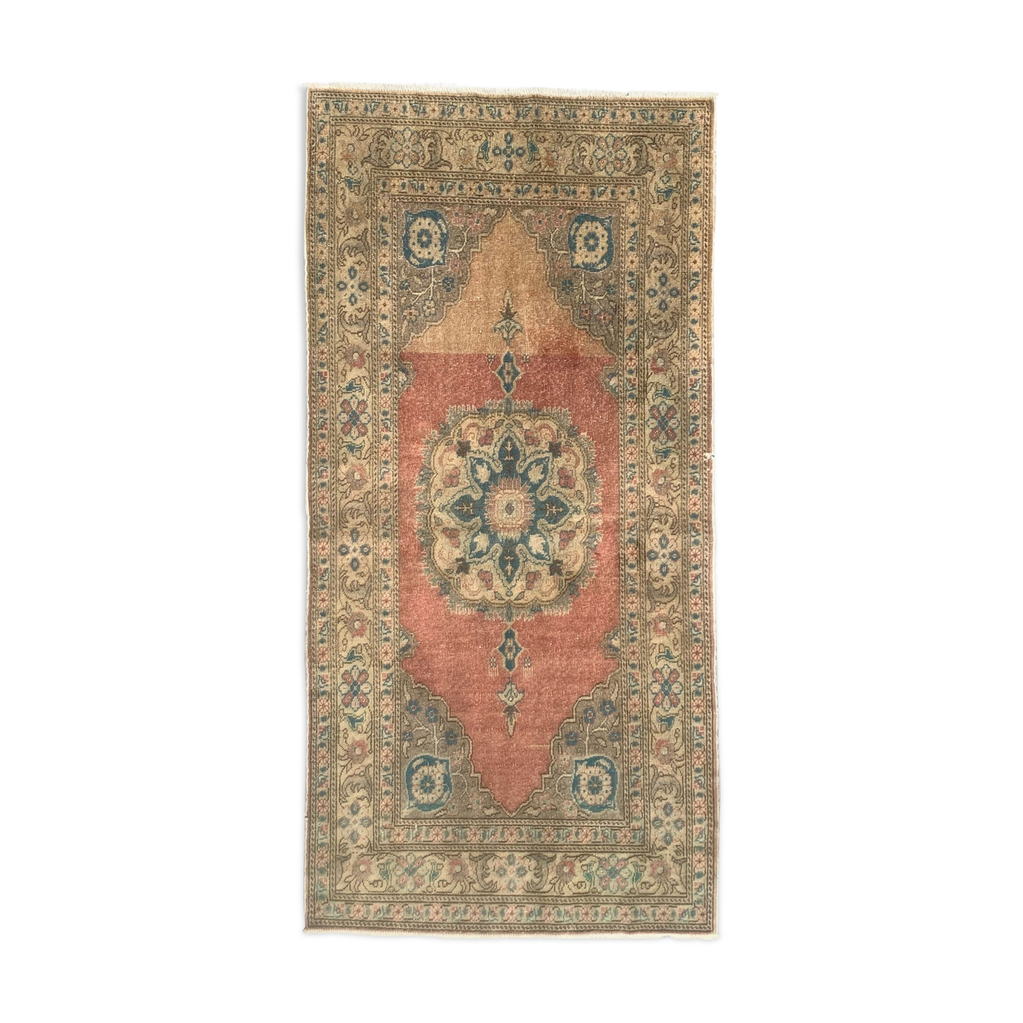 Vintage turkish oushak rug 187x91 cm carpet