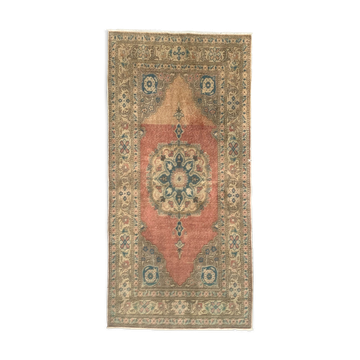 Vintage turkish oushak rug 187x91 cm carpet