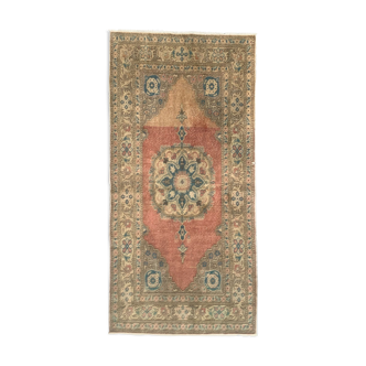 Vintage turkish oushak rug 187x91 cm carpet
