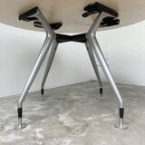 Tecno Nomos Round Table Brushed Metal