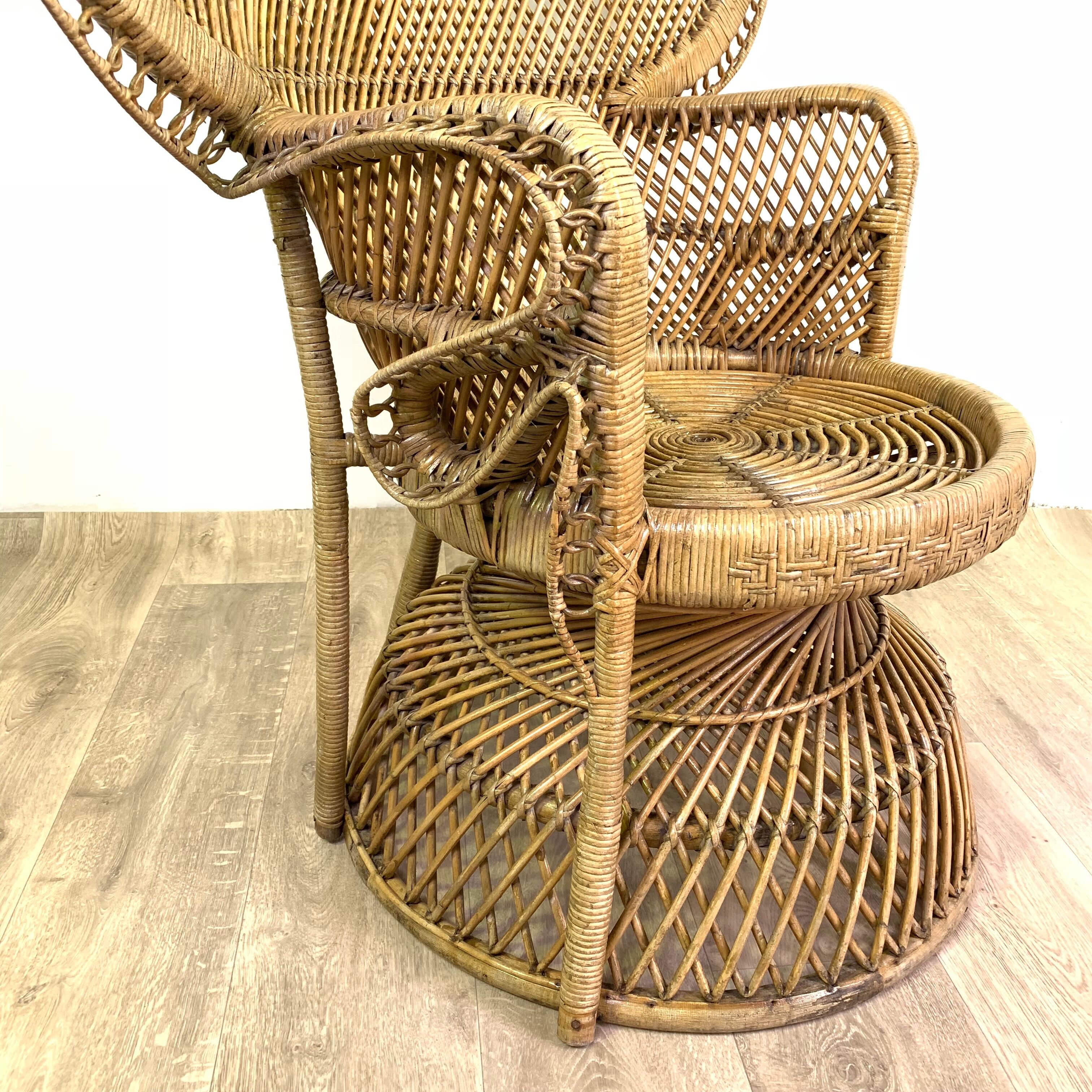 Emmanuelle wicker rattan armchair
