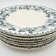 Ironstone dinner plates by E. Bourgeois, Catinat pattern, late 19th century
