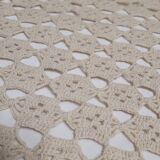 Crochet bedspread in string color