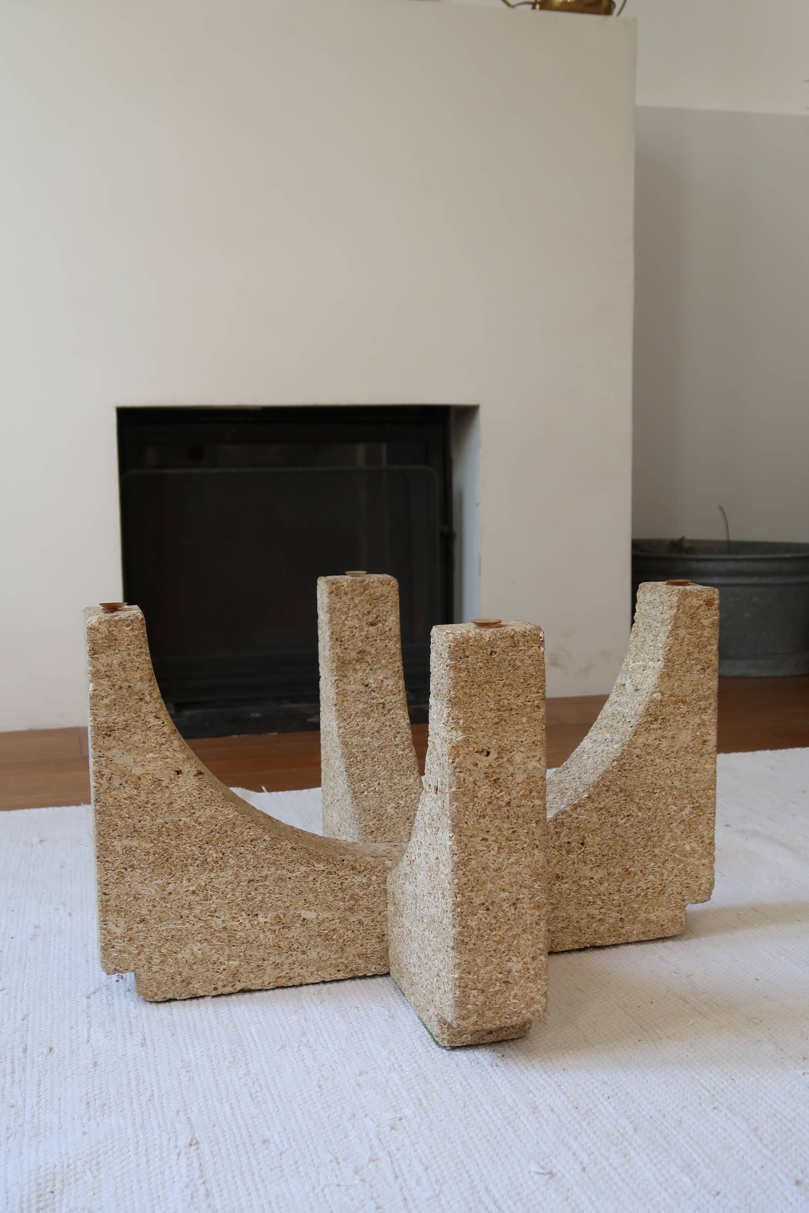 Large modernist coffee table smoked glass