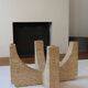 Large modernist coffee table smoked glass