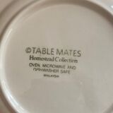 6 dessert plates Tablemates decorated with pink flowers