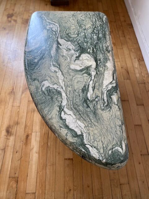 Green marble coffee table