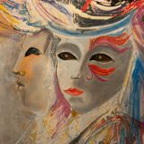 Fat pastel signed Venice Carnival