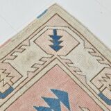 5x7 Peach & Blue Contemporary Vintage Rug, 154x226Cm SK22969