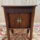 Antique bedside table in solid oak