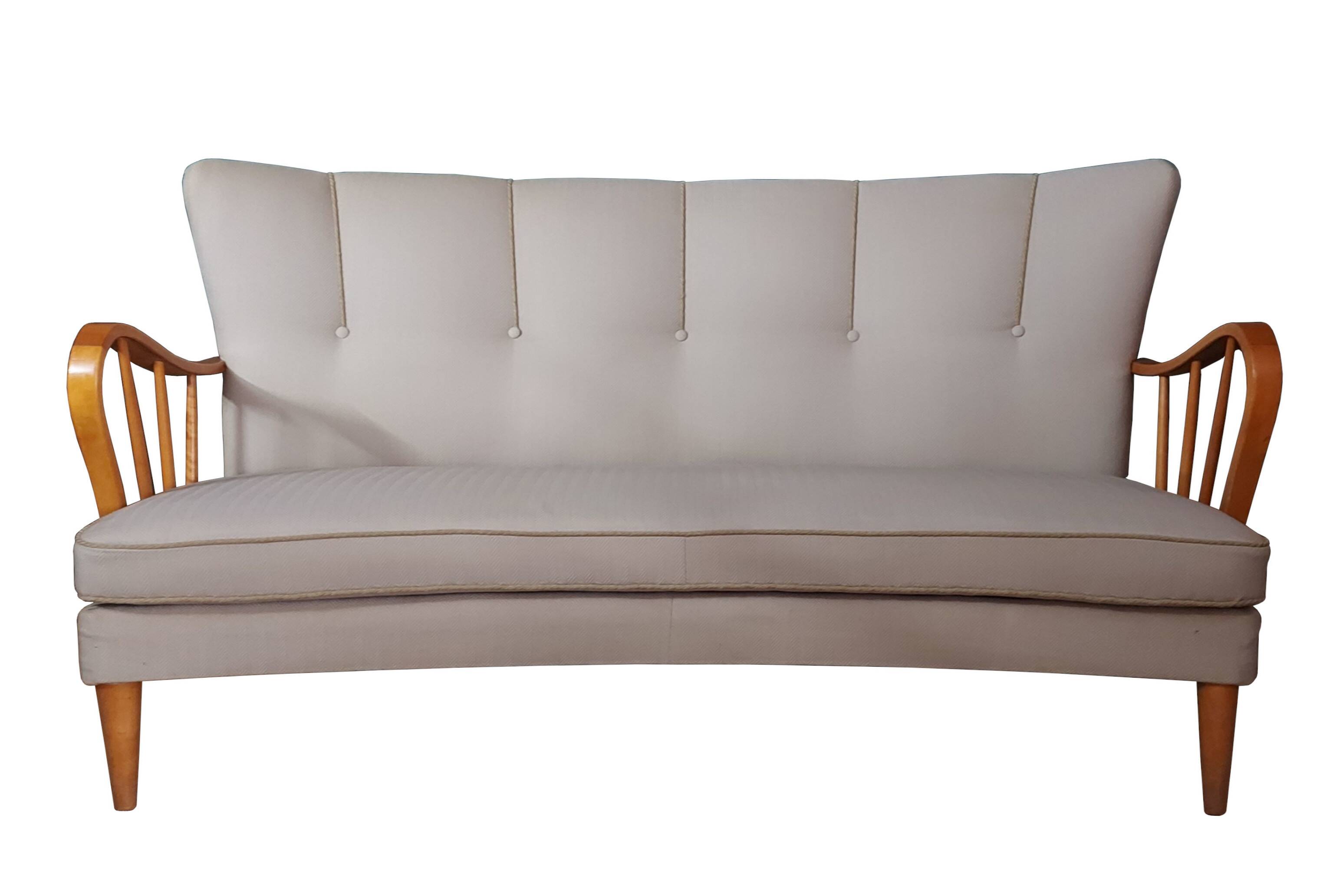 Canapé danois avec accoudoirs ouverts, années 1940