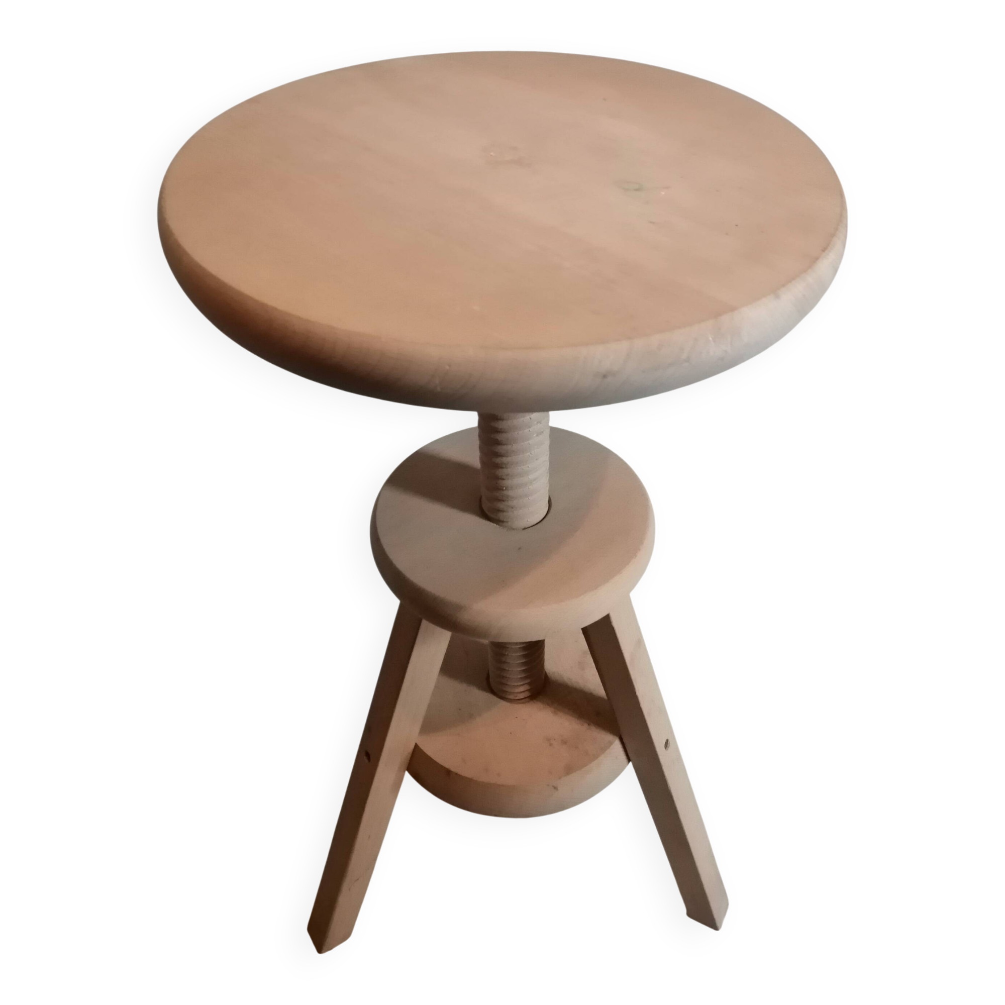 Raw wood furniture stool
