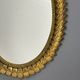 Midcentury bohemian hollywood regency spanish gilt metal sun mirror, 1960s