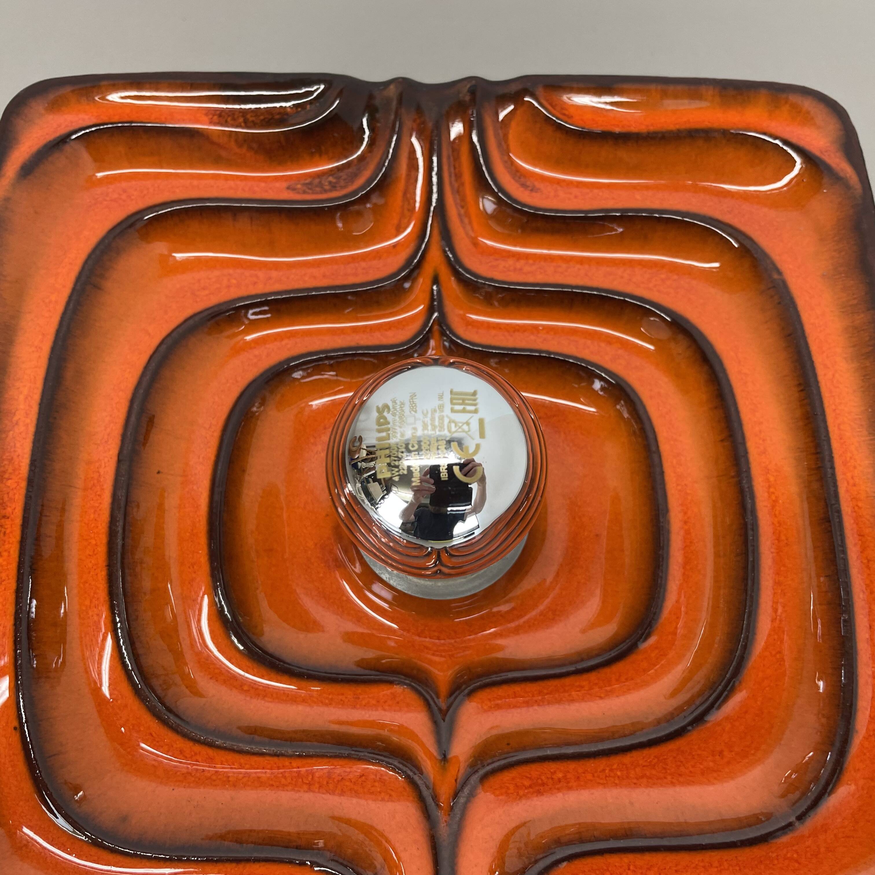 Cubic psychedelic pop art fat lava wall light by pan ceramics, germany, 1970