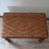 Rattan and wicker footrest