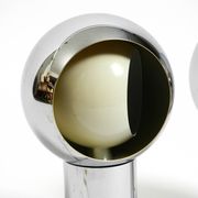 Pair of large Mid Century Space Age chrome table lamps - Made in Italy