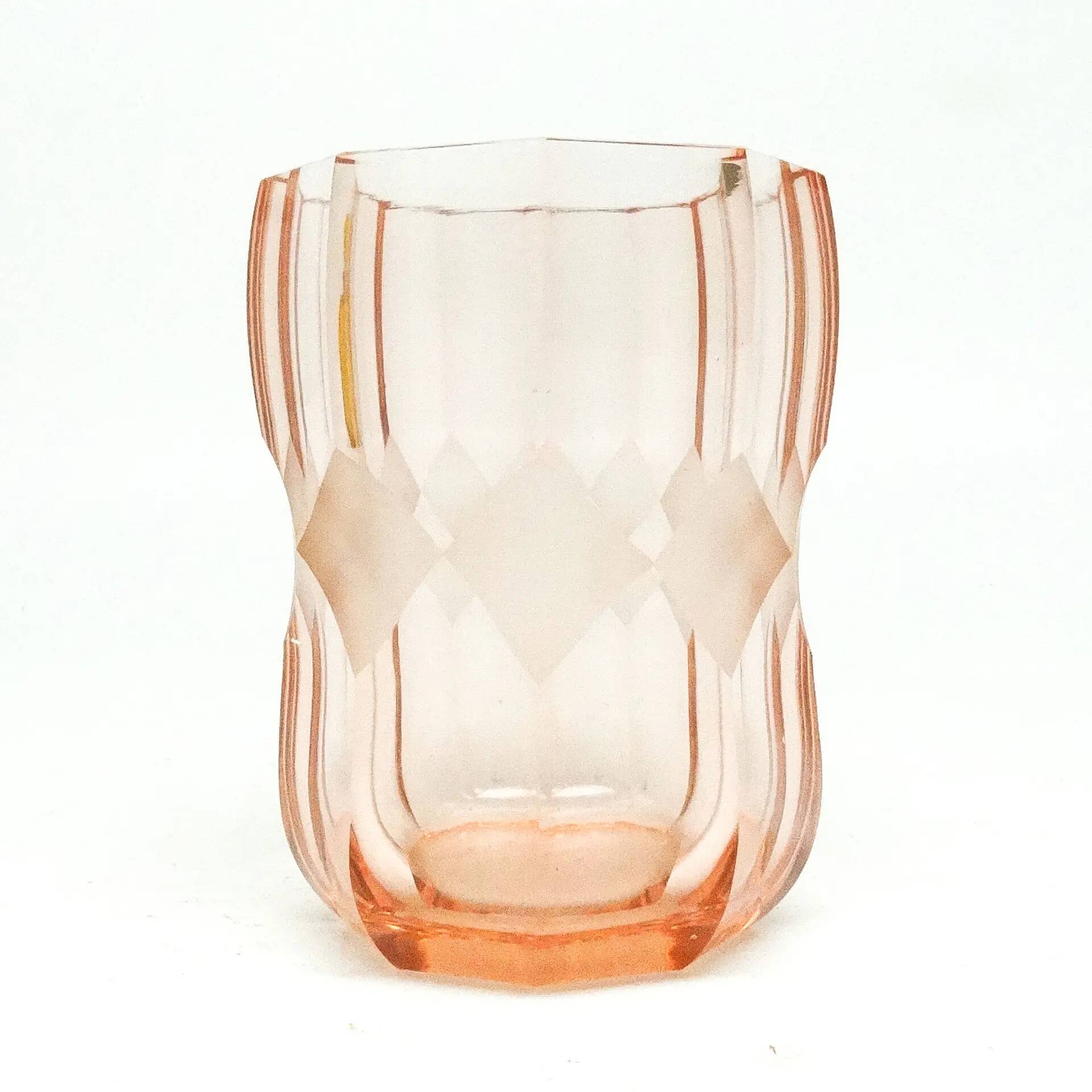 Art Deco vase, crystal, Moser, Czechoslovakia, 1930s