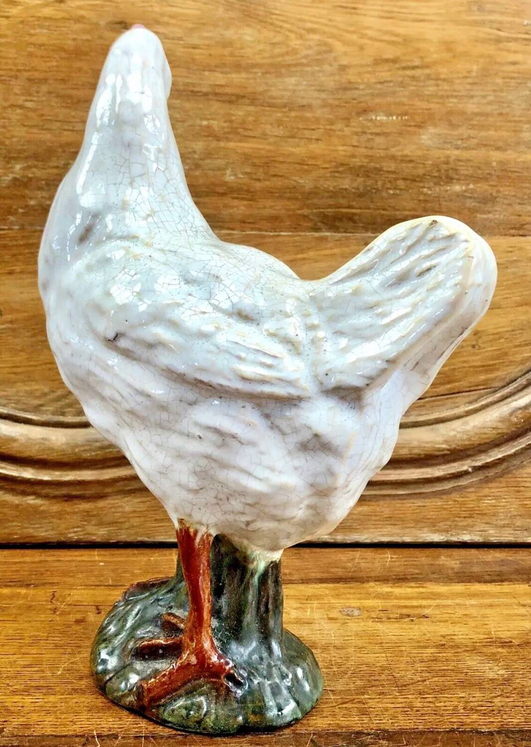 Terracotta hen Bavent XIX sulphide eyes