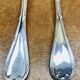 7 Christofle silver-plated oyster forks with Louis crossed ribbons