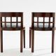 Paul T. Frankl pair of wavy walnut and mohair velvet chairs 1933