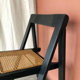 Set of 4 folding chairs caned