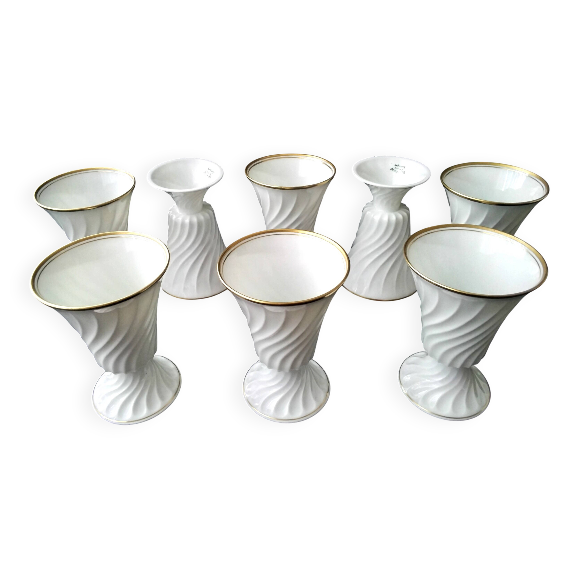 8 Mazagrans in Haviland Limoges Porcelain