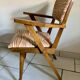 Pair of vintage armchairs in solid wood, 1960s