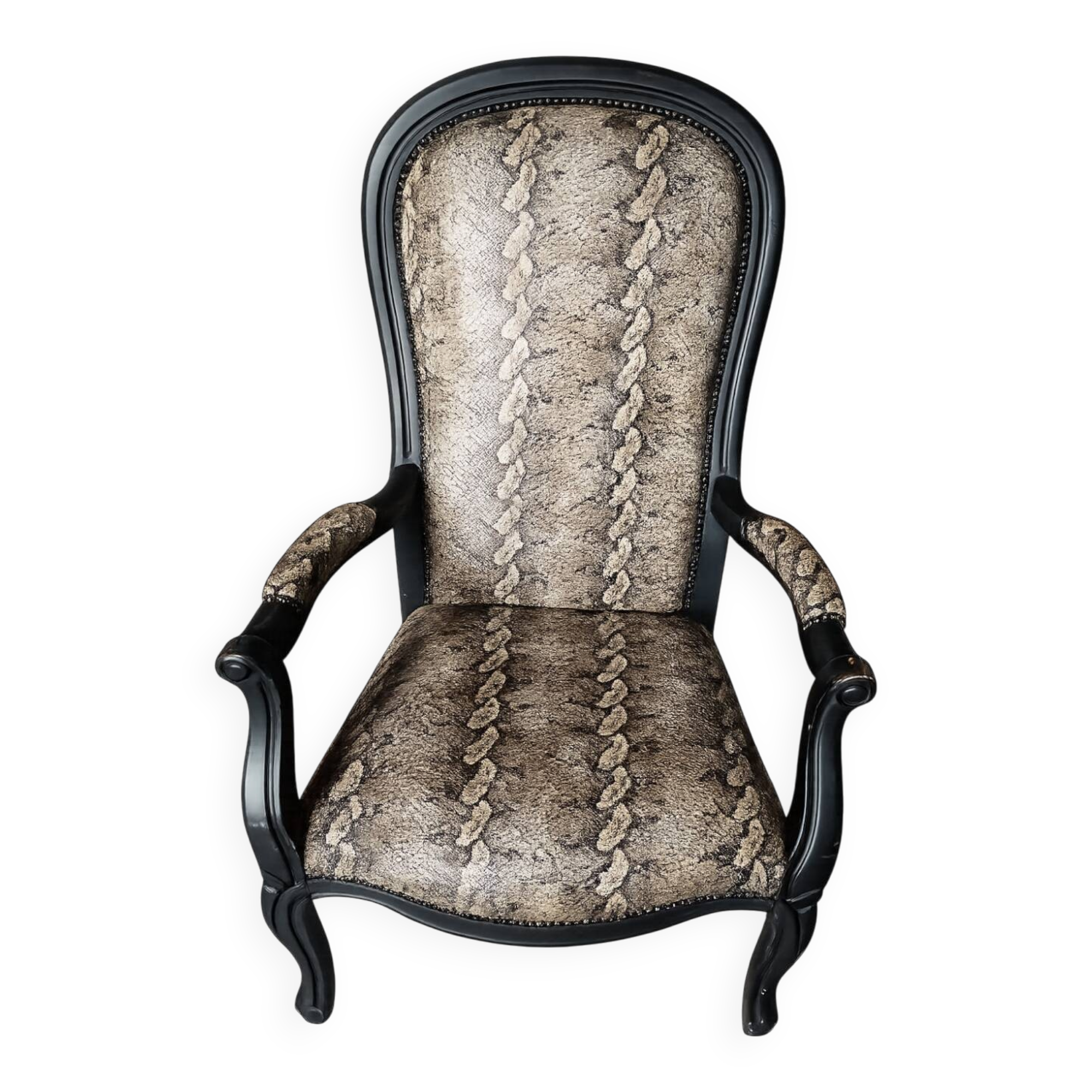 Voltaire Armchair Faux Snake