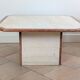 Travertine and marble coffee table