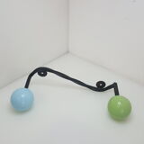 Vintage coat holder 2 balls