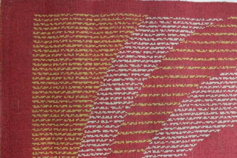 Midcentury Geometric Carpet, 1950s