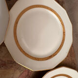 F. Legrand Limoges - Service à Dessert 2 Plat Gâteaux/Tartes + 11 assi