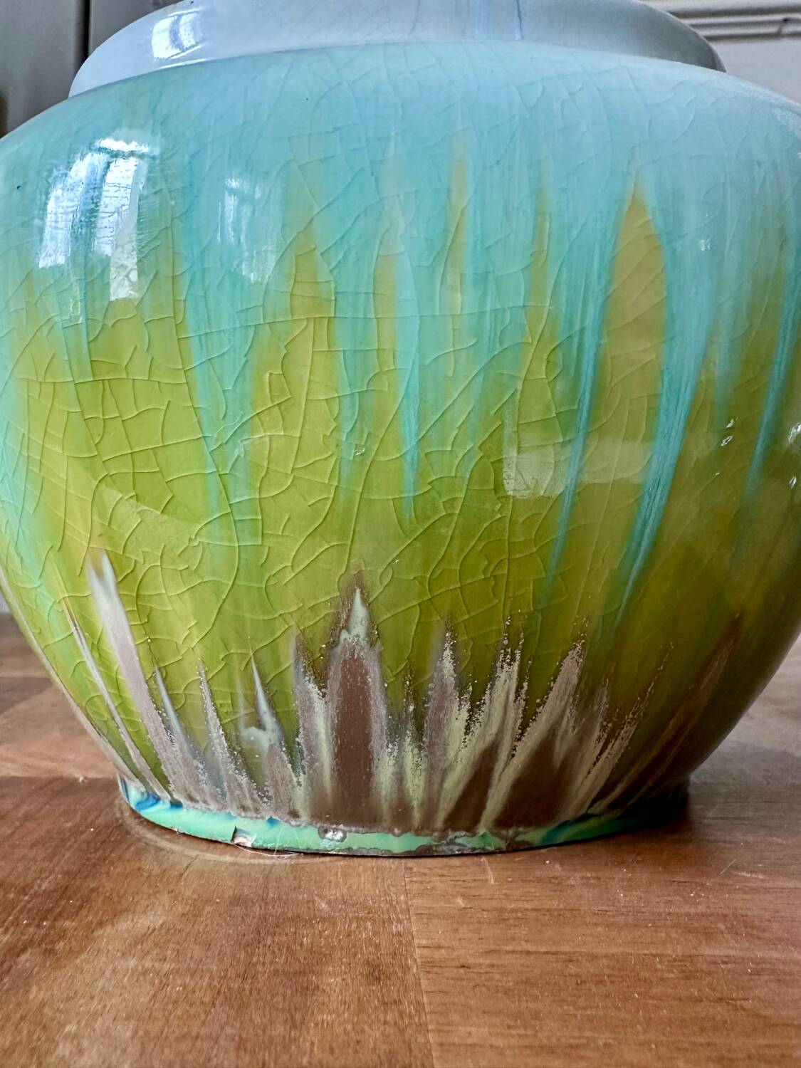 Glazed stoneware vase from the 70s