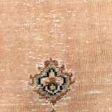 6x9 Peach & Light Green Oriental Vintage Area Rug, 183x273Cm