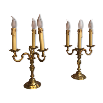 Pair of candelabras Louis XVI style