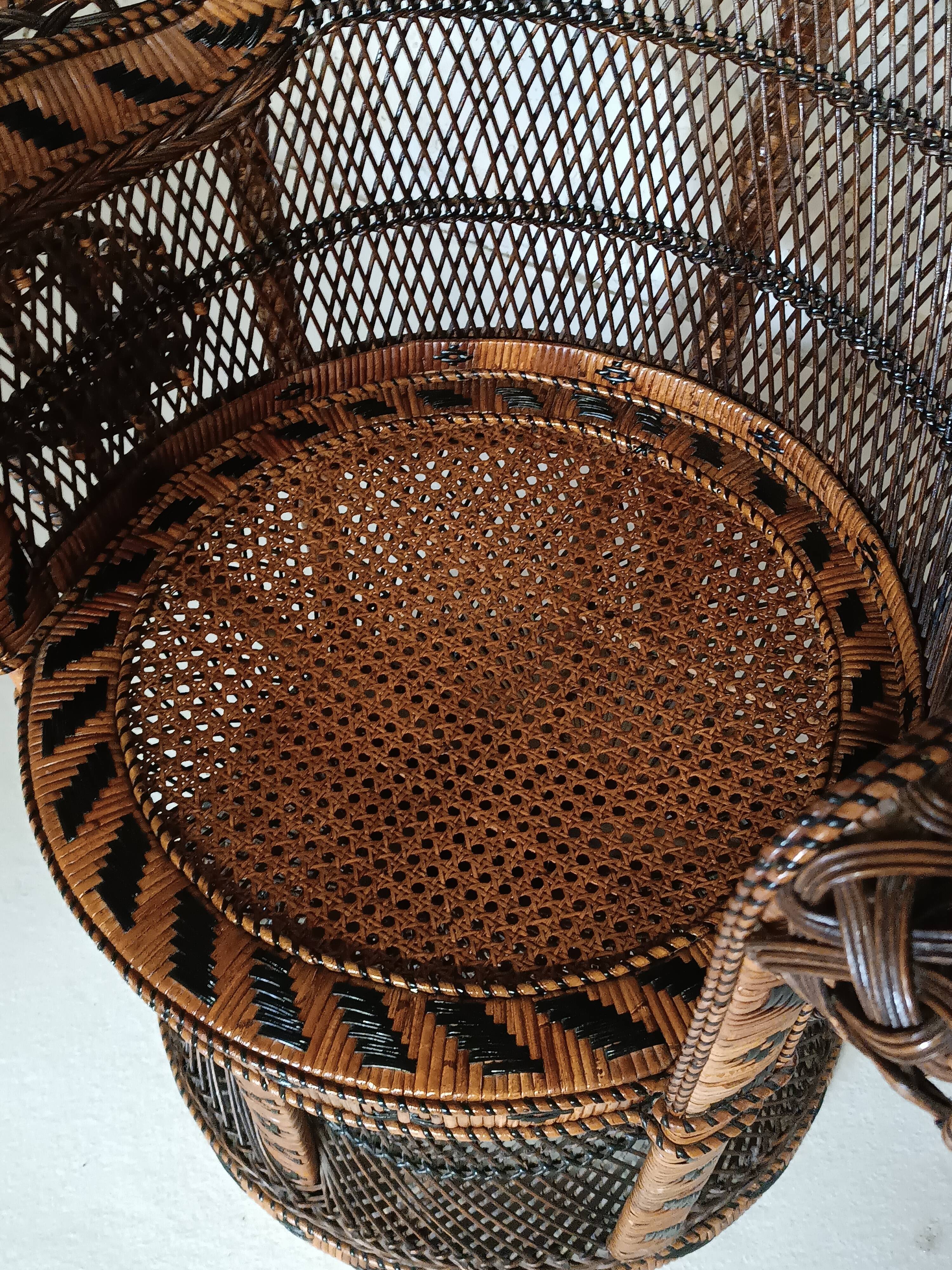 Emmanuelle rattan armchair Kok Maison 1970