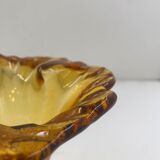 Soliflore en verre soufflée couleur ambre