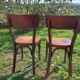 Pair of baumann bistro chairs, dark oak color